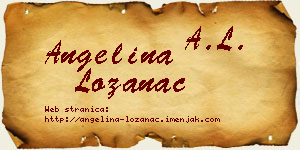 Angelina Lozanac vizit kartica
